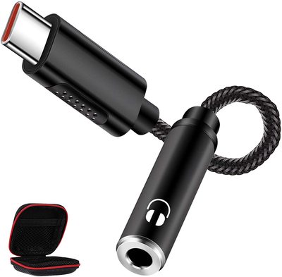 ACAGET USB C to 3.5mm Headphone Adapte Black