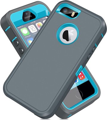 iPhone 5S Case, iPhone SE 2016 Case, ACAGET iPhone 5 Case Grey/Sky Blue