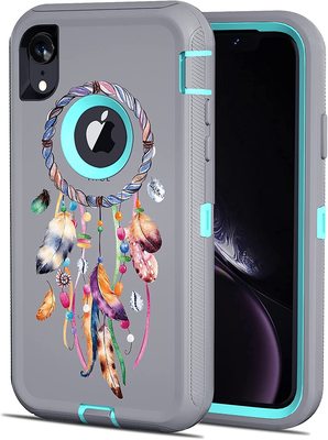 ACAGET for iPhone XR Case Green/Grey