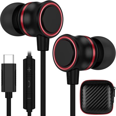 USB C Headphones, ACAGET DAC Bass HiFi Setero Earbuds Black