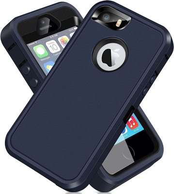 iPhone 5S Case, iPhone SE 2016 Case ACAGET iPhone 5 Case Dark Blue/Black